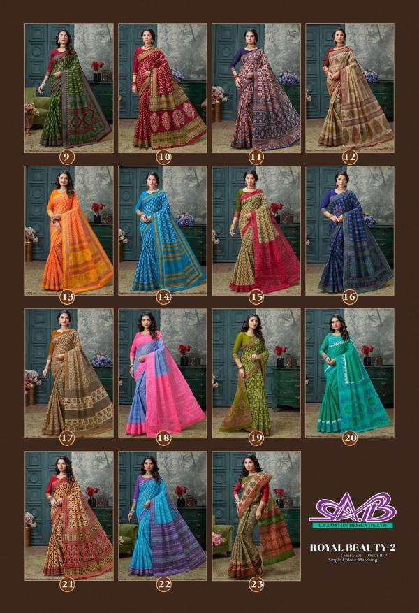AB Cotton Royal Beauty vol 2 Cotton Designer Saree Collection